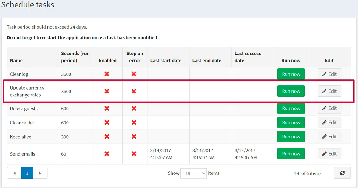 Schedule task