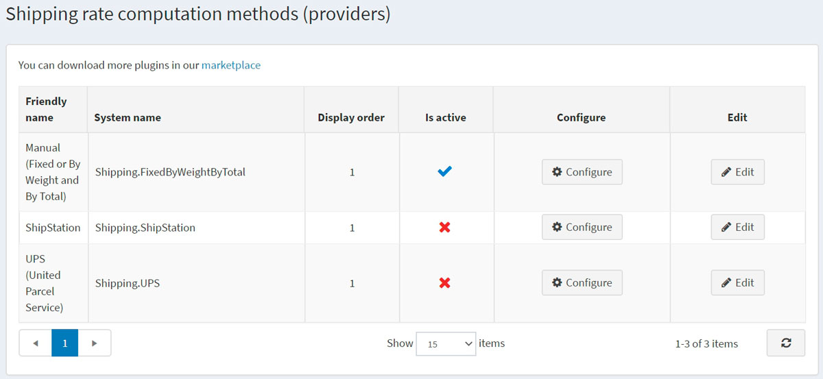 Shipping rate methods